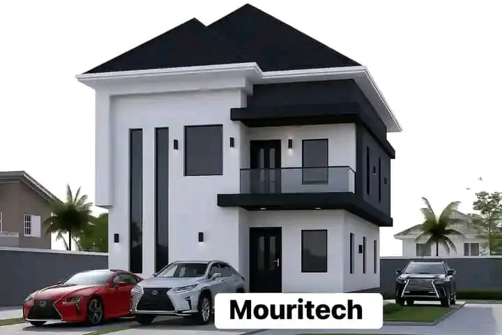 Client-supplied exterior architectural rendering of a residence.