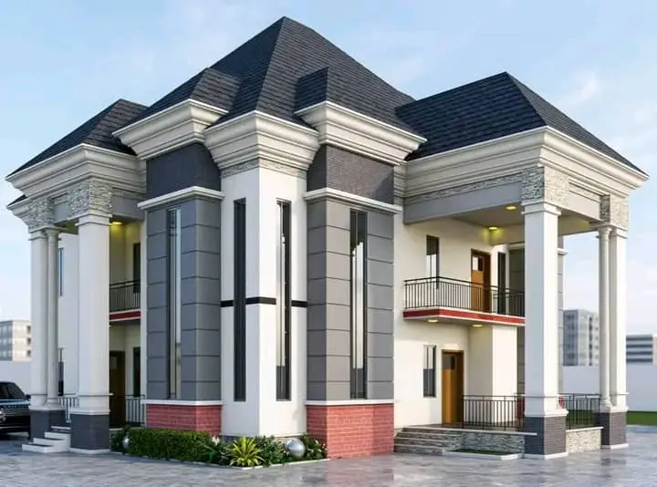 Client-supplied exterior architectural rendering of a residence.