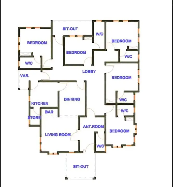 Client-supplied architectural floor plan drawing.